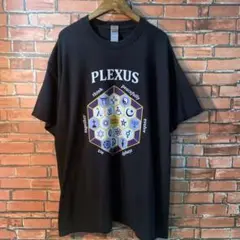 usa古着 Plexus ロゴ Tシャツ XL ブラック 陰陽