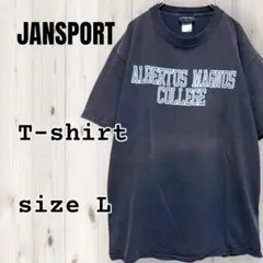 ジャンスポーツ 半袖プリントTシャツ USAカレッジロゴ ネイビー Lサイズ