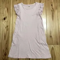 お値下げしました！ユニクロ Girls サマーレースワンピース ベビーピンク