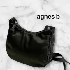 美品　agnes b　ショルダーバッグ　カーキ　ナイロン 軽量