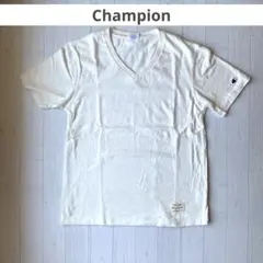 Champion VネックTシャツ 白 メンズ