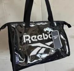 Reebok早い者勝ち‼️リーボックReebokブラックビニールバック水泳プール黒