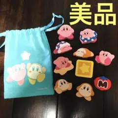 【美品】星のカービィ 積み木セット 10ピース 巾着袋付き 知育 おもちゃ 玩具