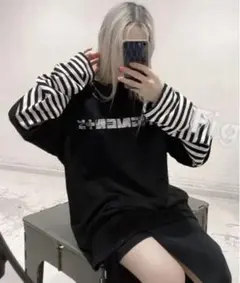 Figments フィグメンツ WEGO フェイクレイヤードロゴロンＴ