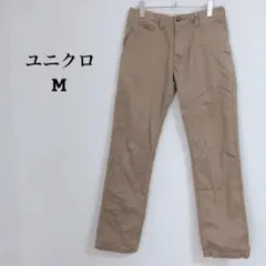 ユニクロ　チノパン　ワークパンツ　ストレート　カジュアル　ポケット　綿100 M