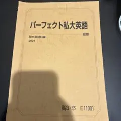 駿台　パーフェクト私大英語　2021 夏期講習テキスト