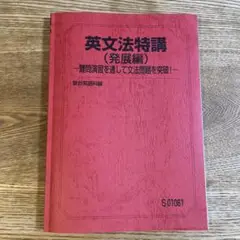 英文法テキスト 発展編 駿台 英語 英文法特講(発展編) 難問演習を通して文法問題を突破