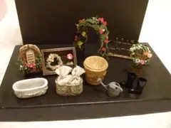 ミニチュア　ガーデニング　ジョウロ　長靴　ブーツ　プランター　鉢