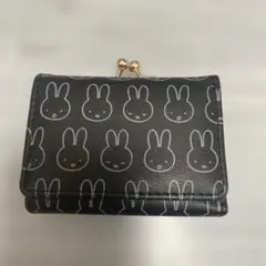 ミッフィー 三つ折財布 コンパクトウォレット 財布　うさぎ　黒色