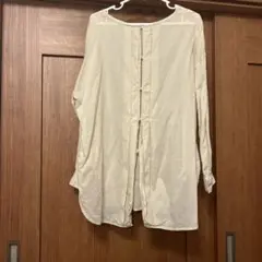 ホワイト 長袖 シャツ・ブラウス　2way
