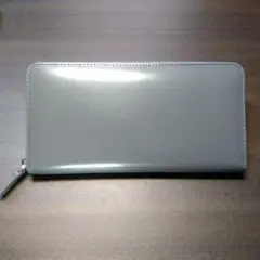 【最終値下げ！】コードバン調(牛革) 長財布 グレー 灰色 メンズ レディース