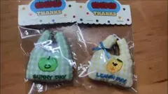 リンゴとレモンのバッグ型キーホルダーセット