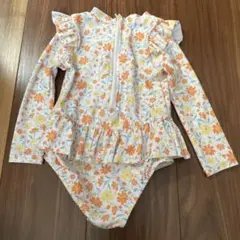 フラワープリント ベビー水着 18-24M