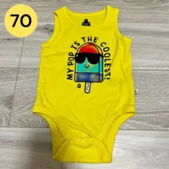 ベビーギャップ　ロンパース　70サイズ　イエロー　黄色　アイス柄　男の子