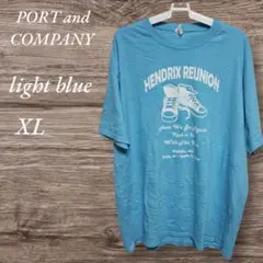 【XL】US古着 半袖Tシャツ/PORT and COMPANY/ライトブルー