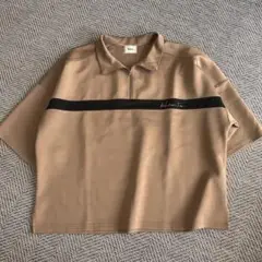 who's who gallery ハーフジップ トップス キャメル
