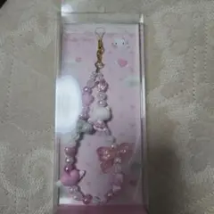 ハローキティ フォンストラップ スマホストラップ エンジェル ピンク