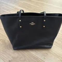 【美品】COACH コーチ トートバッグ ネイビー ゴールド金具