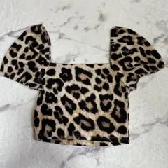H＆M ヒョウ柄バルーンスリーブトップス