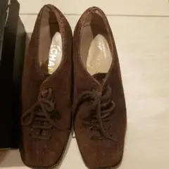 CHANELスエードシューズ35ハーフ 箱あり