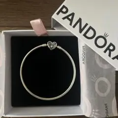 Pandora ハート型シルバー　bangle　19cm