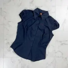 新品 Dondup ダメージ加工パフスリーブシャツ 黒 サイズ42*BD911