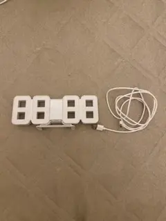 ホワイト USB接続 置時計