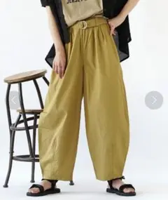 【apartment department】リボンベルト付き コクーンパンツ