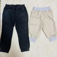 ブラック ベージュ ボトムスセット