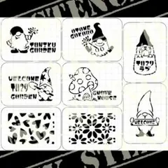 ステンシルシート　【S-216】　多肉　小人　乙女心