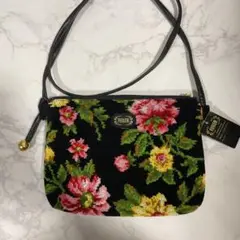 FEILER 花柄 黒 バッグ　未使用　タグ付き