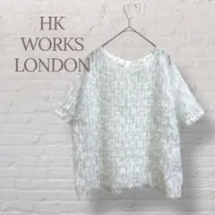 ★HKワークスロンドン★シースルーニット 白 大きめサイズ かわいい
