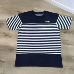 THE NORTH FACE ストライプ Tシャツ M ネイビー