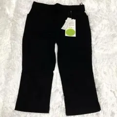 新品☆ クロップドパンツ ストレッチ ウエストゴム ブラック レディース タグ付