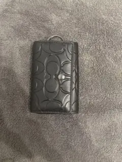 Coach ブラック レザー キーケース