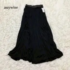 エニワイズ タグ付き プリーツロングスカート フレア Aライン 上品 洗える
