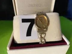 SEIKO ゴールド アナログ時計　完動品　電池交換済み　25ミリ 15センチ