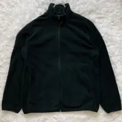 【超希少サイズ XL】ユニクロ　フリース　フルジップ　ジャケット　ブラック　黒
