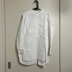 【タグ付き新品】定価20900円 野尻美穂着用 前フリルブラウス ロングシャツ