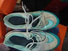 Nike スパイクシューズ ホワイト/ターコイズ