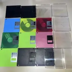 2HD フロッピーディスク 11枚 透明ケース 6個 セット