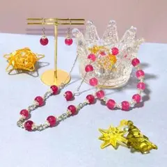 ピンクカルセドニー3点セット