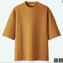 ユニクロ オーバーサイズハーフスリーブTシャツ 半袖Tシャツ オレンジ
