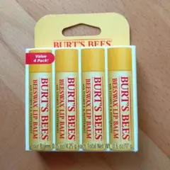 Burt's Bees（バーツビーズ） Beeswax Lip Balm 4本