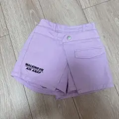 アナップ　ショートパンツ　紫　110センチ