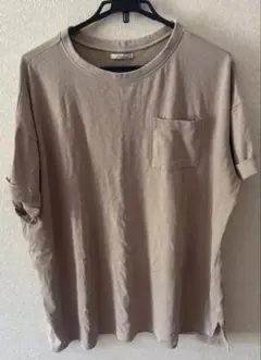 送料無料 ベージュ 半袖Tシャツ Lサイズ
