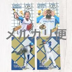 万波中正　レイエス　ファイターズトレカ　BINGO　選手グルメ　北海道日本ハム