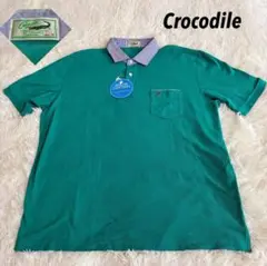 新品未使用品　Crocodile 半袖ポロシャツ グリーン　２L