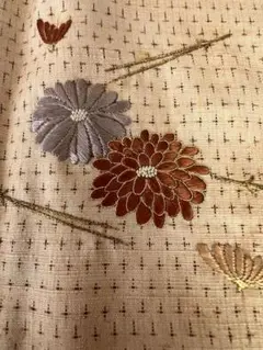 おしゃれ紬 ぼかし染め 刺繍入り