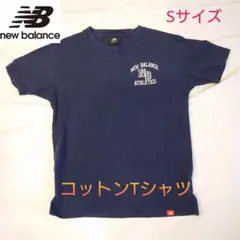 【古着並品】ニューバランス プリントTシャツ 半袖 ネイビー